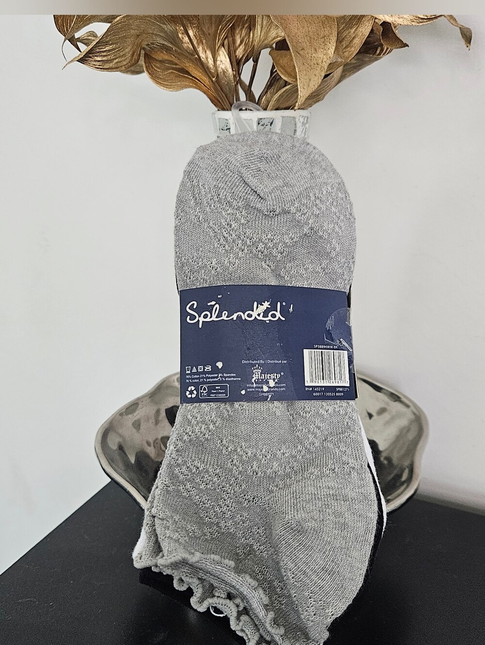 Splendid 6pk Women's Cotton Blend, Low Cut Socks, NWT, Shoe Sz 4-10